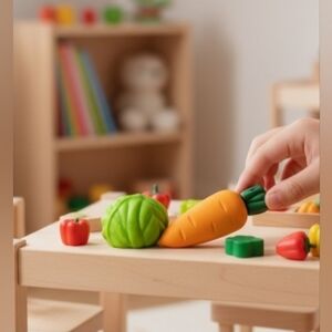 (Lot Of 2) Miniature 1" 3D Erasers DIY Puzzle Creative Brand Veggie Variety Pack